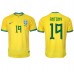 Cheap Brazil Antony #19 Home Football Shirt World Cup 2022 Short Sleeve